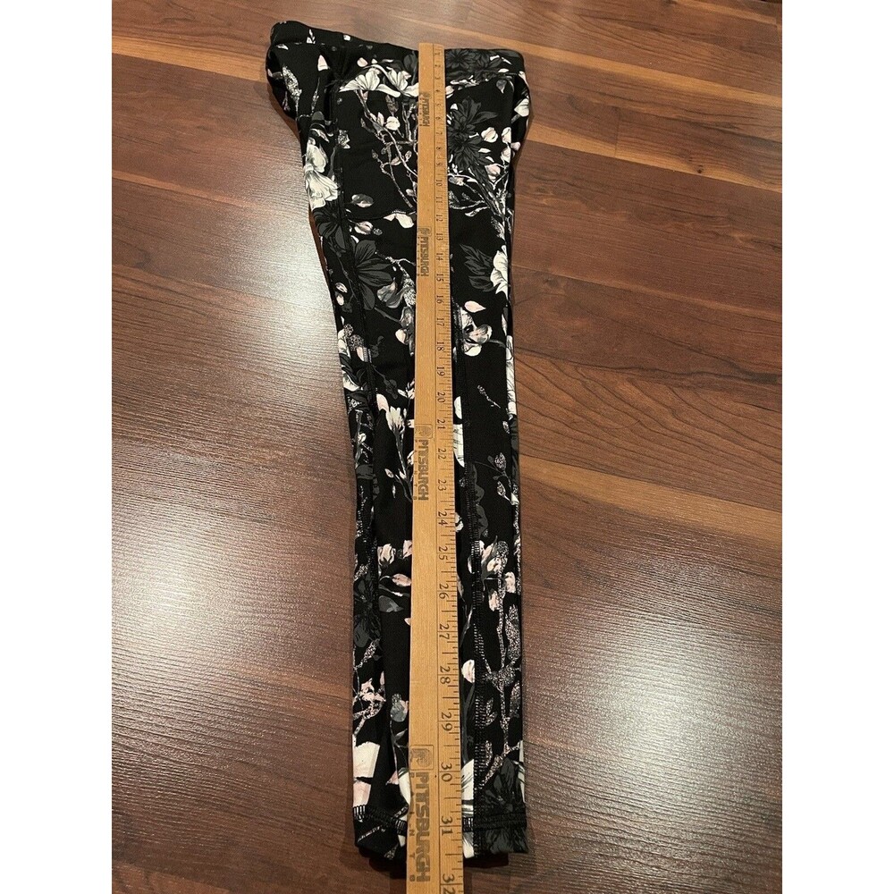 2 Women PINK Victoria's Secret Pants Floral & Solid Black Joggers Leggings Yoga - Picture 7 of 12
